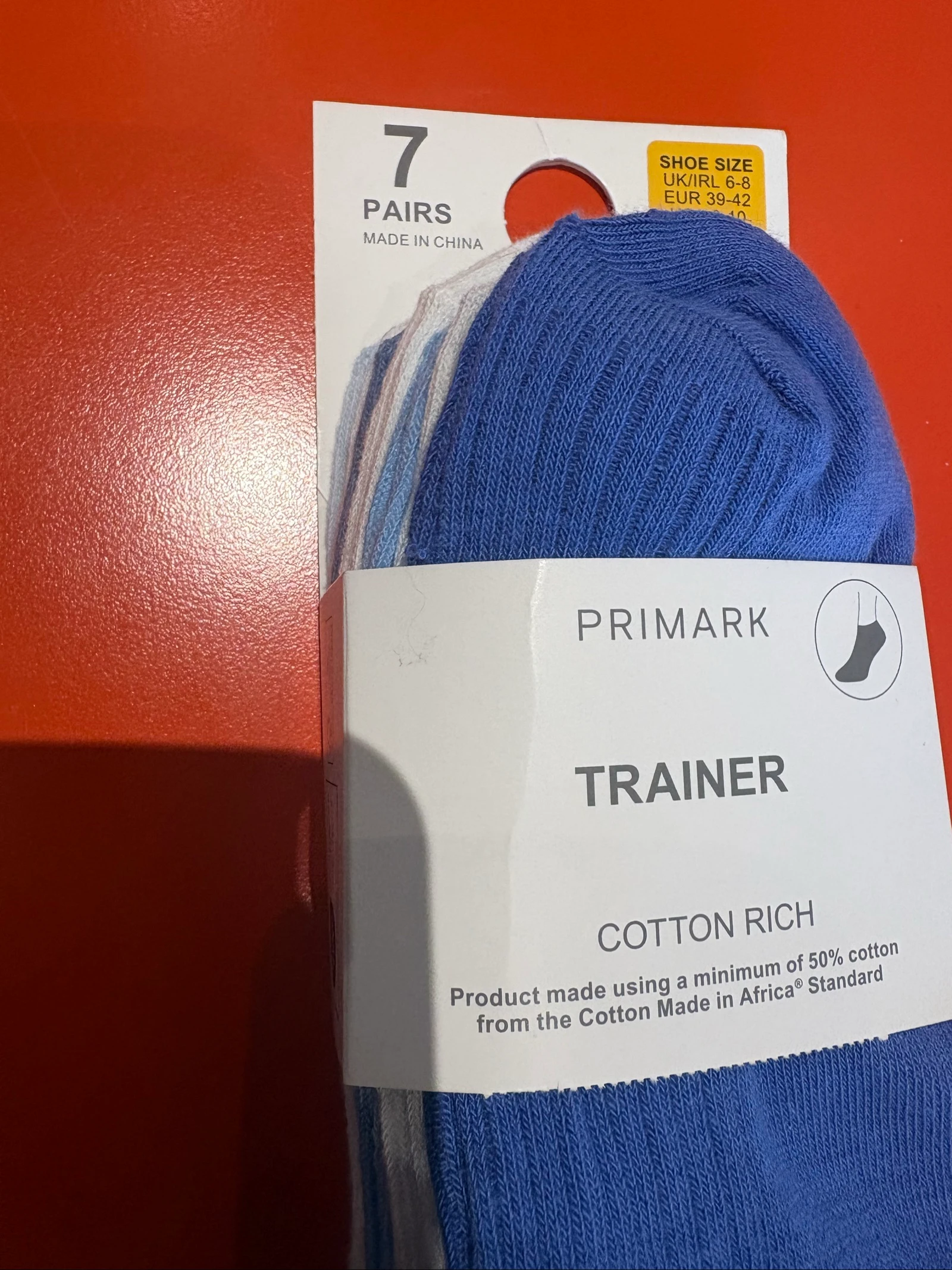 Pack 7 paar blauw-witte enkelsokjes Primark 39-42 nieuwe sokken chaussettes – photo 2